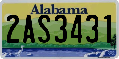 AL license plate 2AS3431