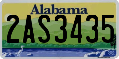 AL license plate 2AS3435