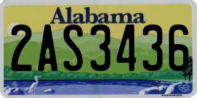 AL license plate 2AS3436