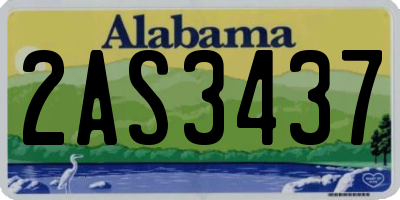 AL license plate 2AS3437