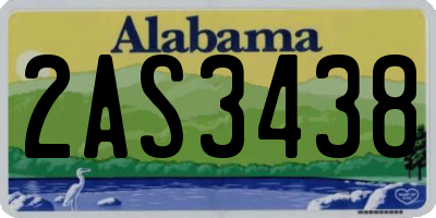 AL license plate 2AS3438