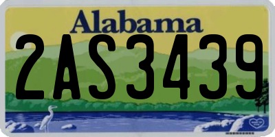 AL license plate 2AS3439