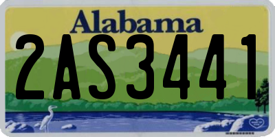 AL license plate 2AS3441