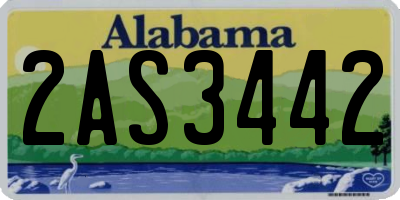 AL license plate 2AS3442