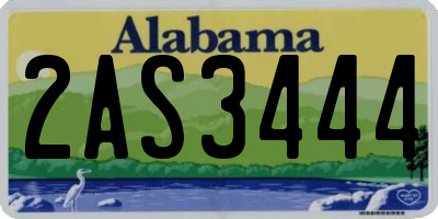 AL license plate 2AS3444