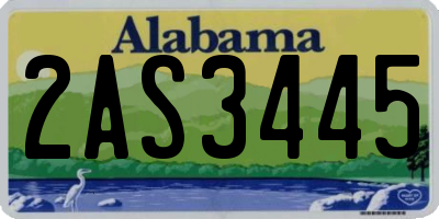 AL license plate 2AS3445