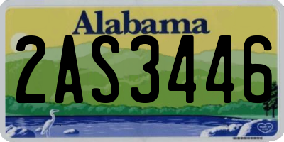 AL license plate 2AS3446