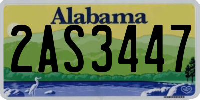 AL license plate 2AS3447