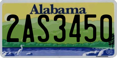 AL license plate 2AS3450
