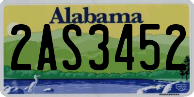 AL license plate 2AS3452