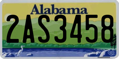 AL license plate 2AS3458