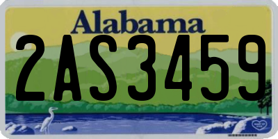 AL license plate 2AS3459