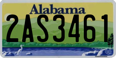 AL license plate 2AS3461