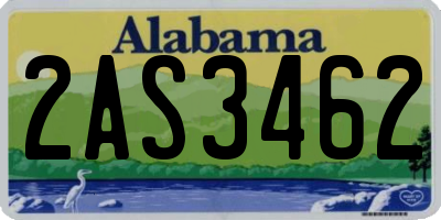 AL license plate 2AS3462