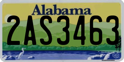 AL license plate 2AS3463