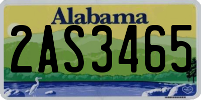 AL license plate 2AS3465