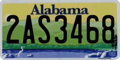 AL license plate 2AS3468