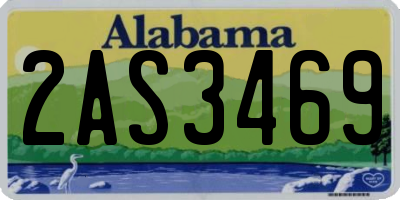 AL license plate 2AS3469