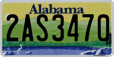 AL license plate 2AS3470