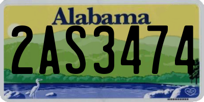 AL license plate 2AS3474