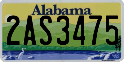 AL license plate 2AS3475