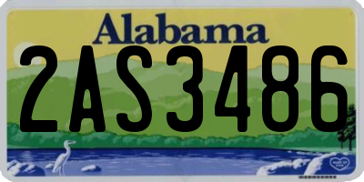 AL license plate 2AS3486