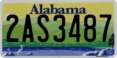 AL license plate 2AS3487