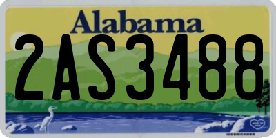 AL license plate 2AS3488