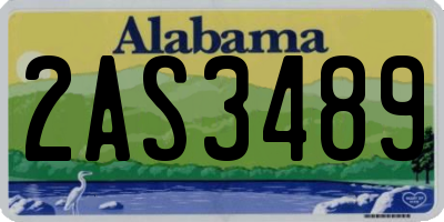 AL license plate 2AS3489