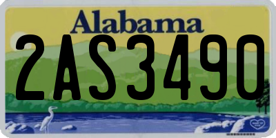 AL license plate 2AS3490