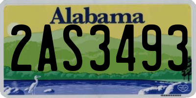 AL license plate 2AS3493