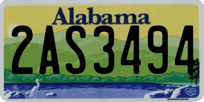 AL license plate 2AS3494
