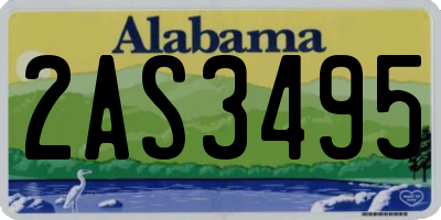 AL license plate 2AS3495