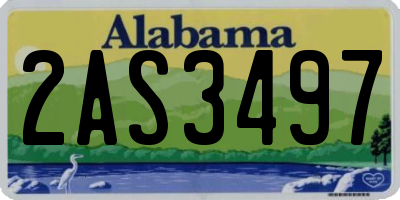 AL license plate 2AS3497