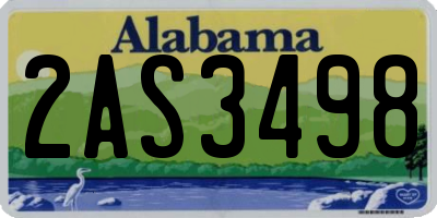 AL license plate 2AS3498