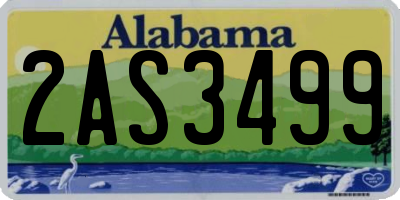AL license plate 2AS3499