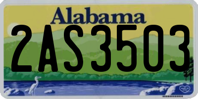 AL license plate 2AS3503