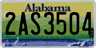 AL license plate 2AS3504