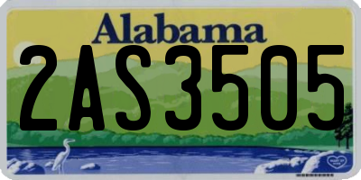 AL license plate 2AS3505