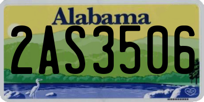 AL license plate 2AS3506