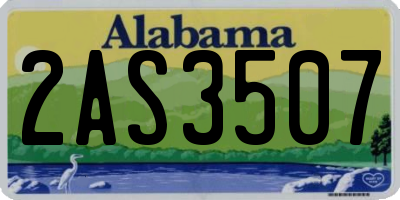 AL license plate 2AS3507