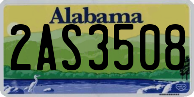 AL license plate 2AS3508