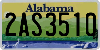 AL license plate 2AS3510
