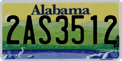 AL license plate 2AS3512