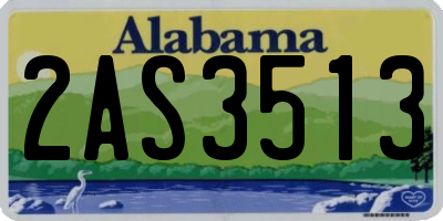 AL license plate 2AS3513