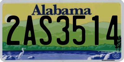 AL license plate 2AS3514