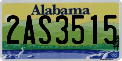 AL license plate 2AS3515