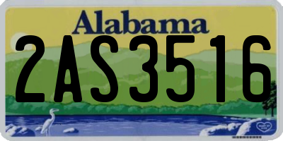 AL license plate 2AS3516