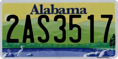 AL license plate 2AS3517