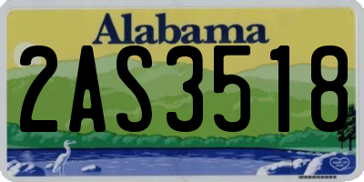 AL license plate 2AS3518